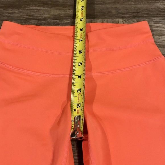 Athleta Leggings XXS Orange Neon Back Zipper Pocket Cropped - Picture 7 of 11